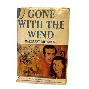 Vintage Gone With The Wind Hardcover Book‎ By Margaret Mitchell